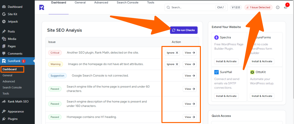 01. site seo analyzer in sure rank